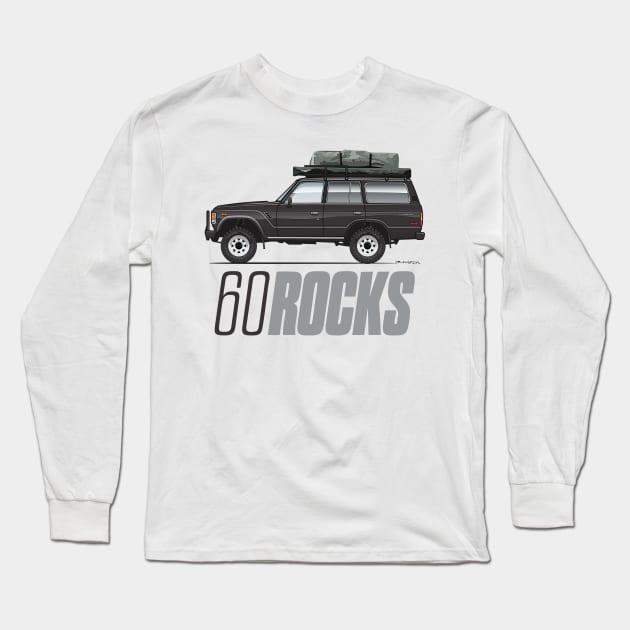 60 rocks-Black Long Sleeve T-Shirt by ArtOnWheels